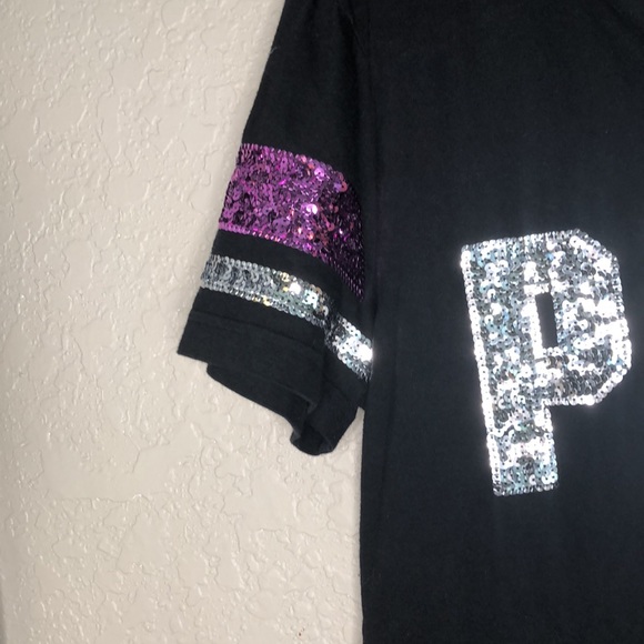 Pink Victoria’s Secret sequin embellished oversized t-shirt - Picture 3 of 6